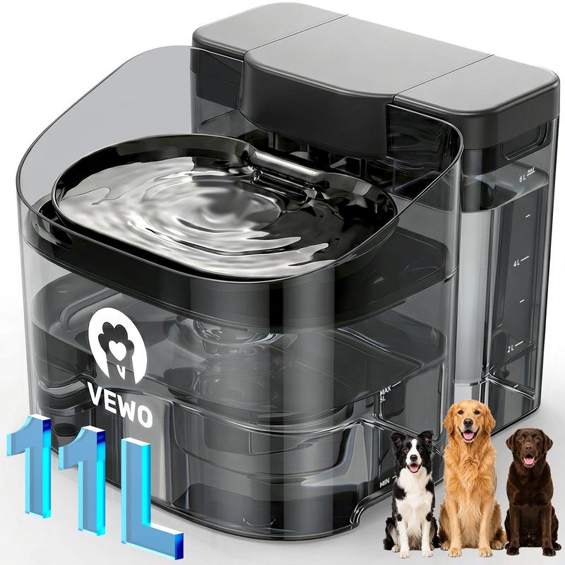 AquaPaw™ 11L Large Dog Water Fountain – No-Spill & Ultra-Quiet