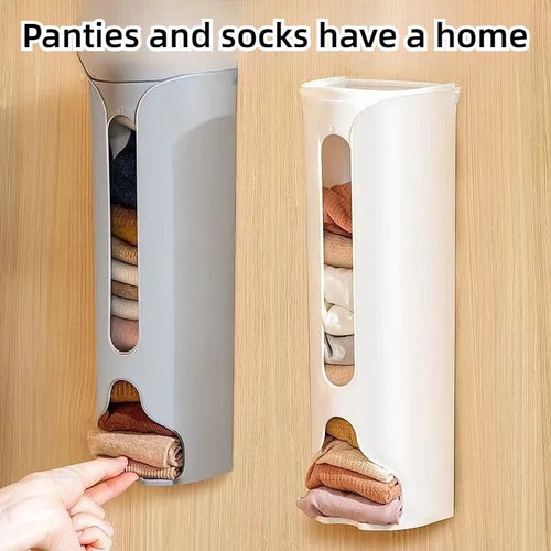 1PC Wall Hanging Garbage Bag Kitchen Accessories Storage Box Kitchen Plastic Bag Holder Organizer Bathroom Trash Bags Dispenser