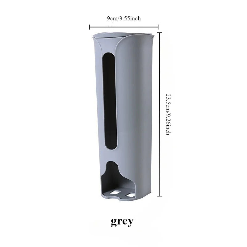 1PC Wall Hanging Garbage Bag Kitchen Accessories Storage Box Kitchen Plastic Bag Holder Organizer Bathroom Trash Bags Dispenser