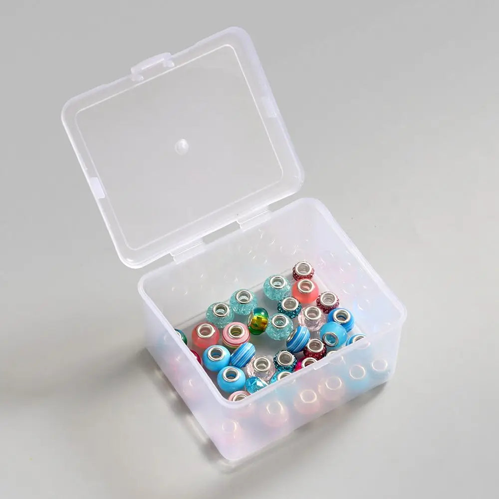 1Pcs with Lid Storage Box Multi-purpose Plastic Storage Case Clear Rectangular Shape Small Thing Container