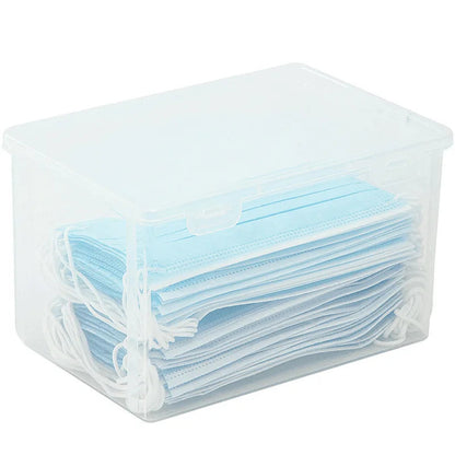 Clear Large Capacity Storage Box, Dustproof Organizer Case for Face Mask and Medicine, Practical Household Sundries Container