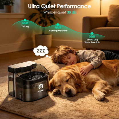 AquaPaw™ 11L Large Dog Water Fountain – No-Spill & Ultra-Quiet